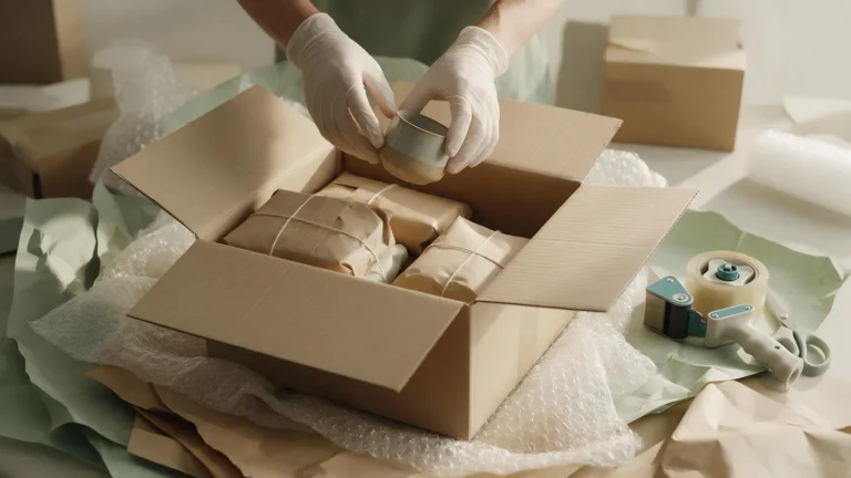 Consolidating several Chinese orders into one parcel (illustrative image)
