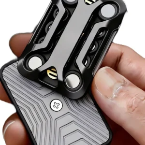 Tuning Fork Metal Mechanical Push Card - EDC Slider