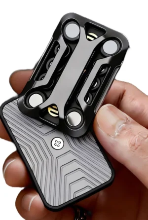 Tuning Fork Metal Mechanical Push Card - EDC Slider