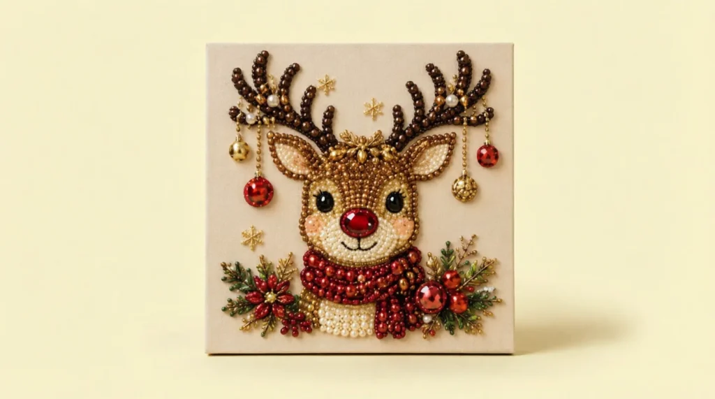Christmas Pearl Painting DIY Kit - Holiday Craft Set