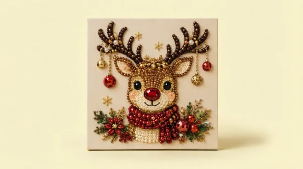 Christmas Pearl Painting DIY Kit - Holiday Craft Set