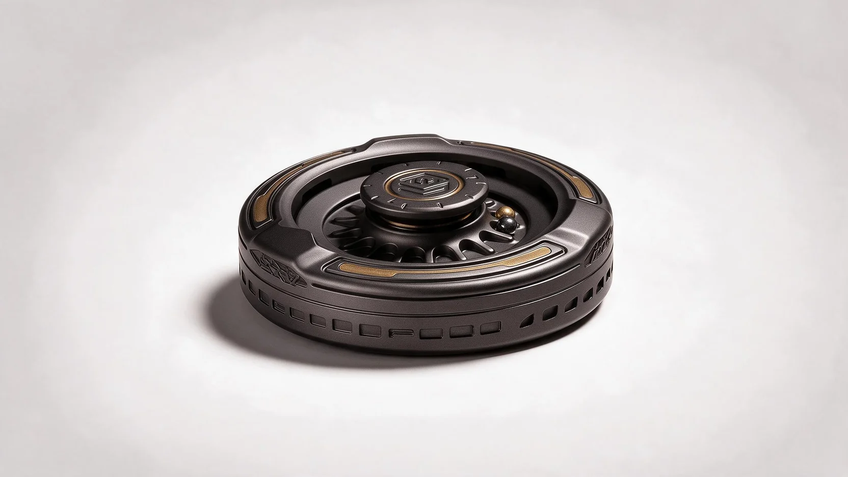 Decision Maker Fidget Spinner - Metal Wheel Fidget: side elevation view