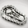 Finger Chain Gear Fidget Toy - Silver Metal EDC Fidget: main product photo