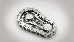 Finger Chain Gear Fidget Toy - Silver Metal EDC Fidget: main product photo