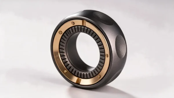 Magnetic Ratchet Ring Fidget - Metal EDC Finger Fidget: close-up detail of the mechanism