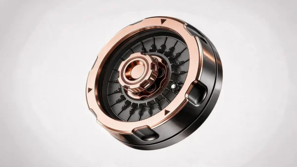 Mechanical Decision Wheel Fidget - Copper Dice Dial: close-up detail of the mechanism