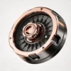 Mechanical Decision Wheel Fidget - Copper Dice Dial: on a desk in use