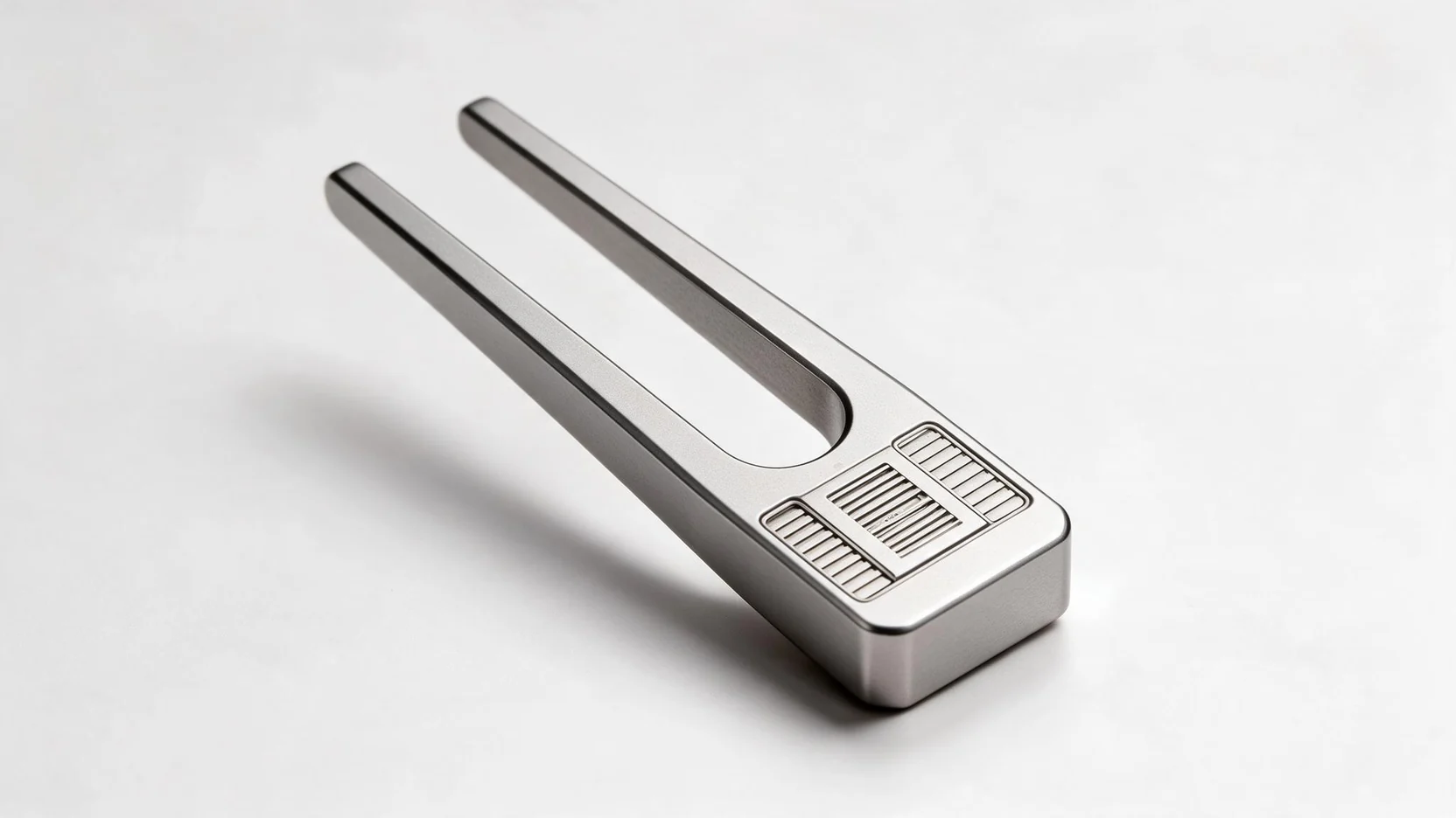 Tuning Fork Metal Mechanical Push Card - EDC Slider: main product photo